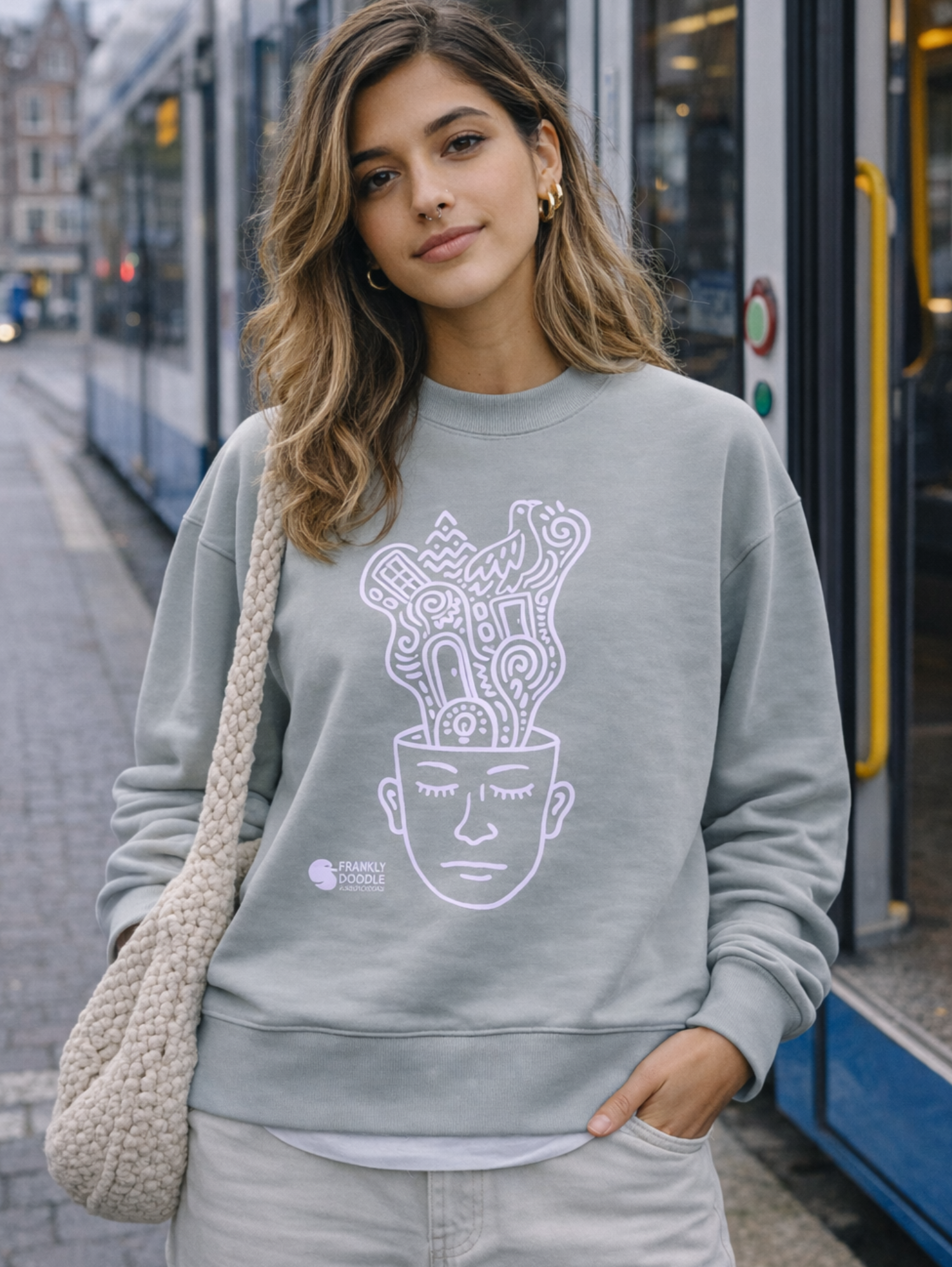 Sweat Thinking man doodle