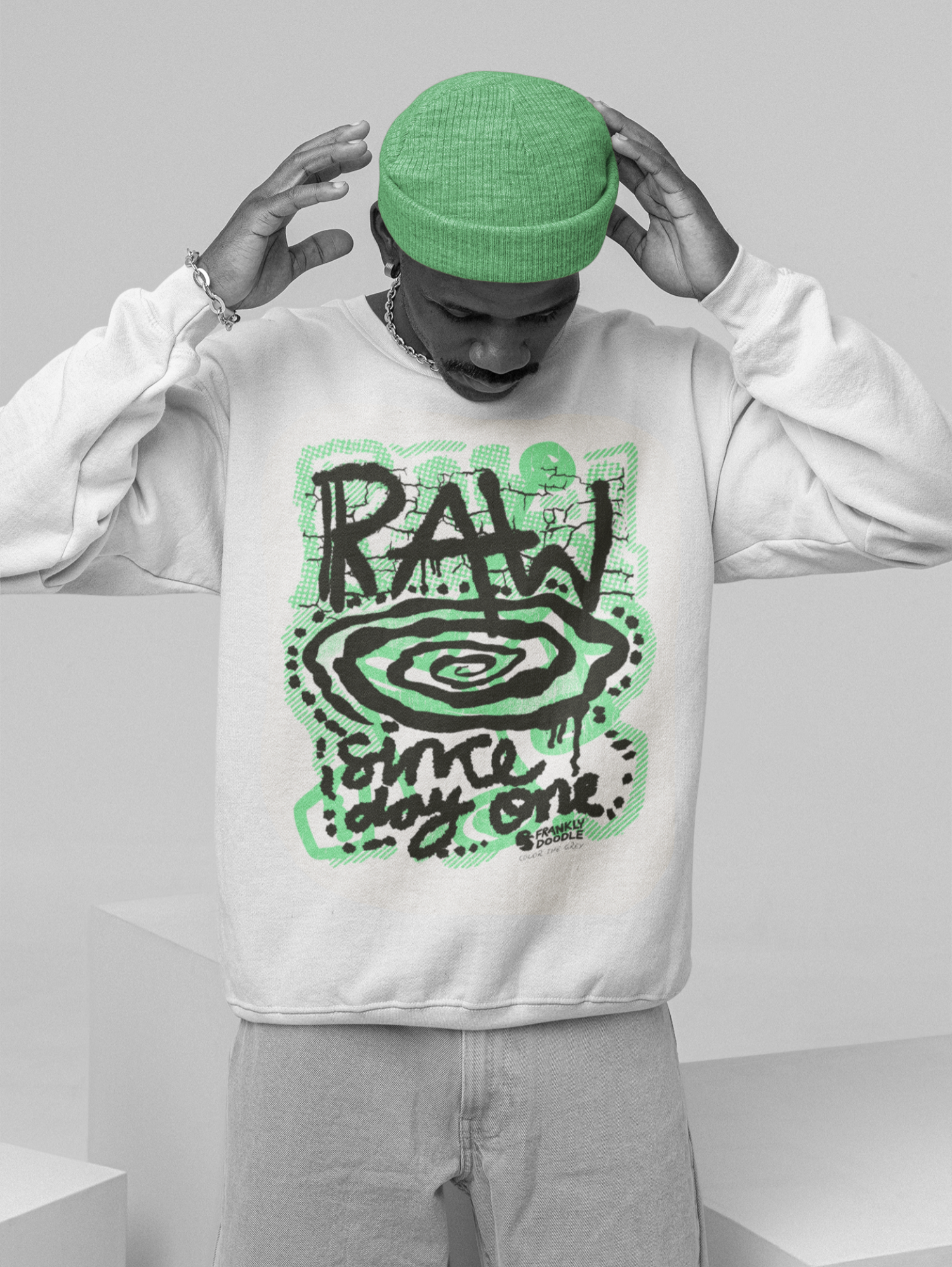 Sweat Green Orange Surfboard