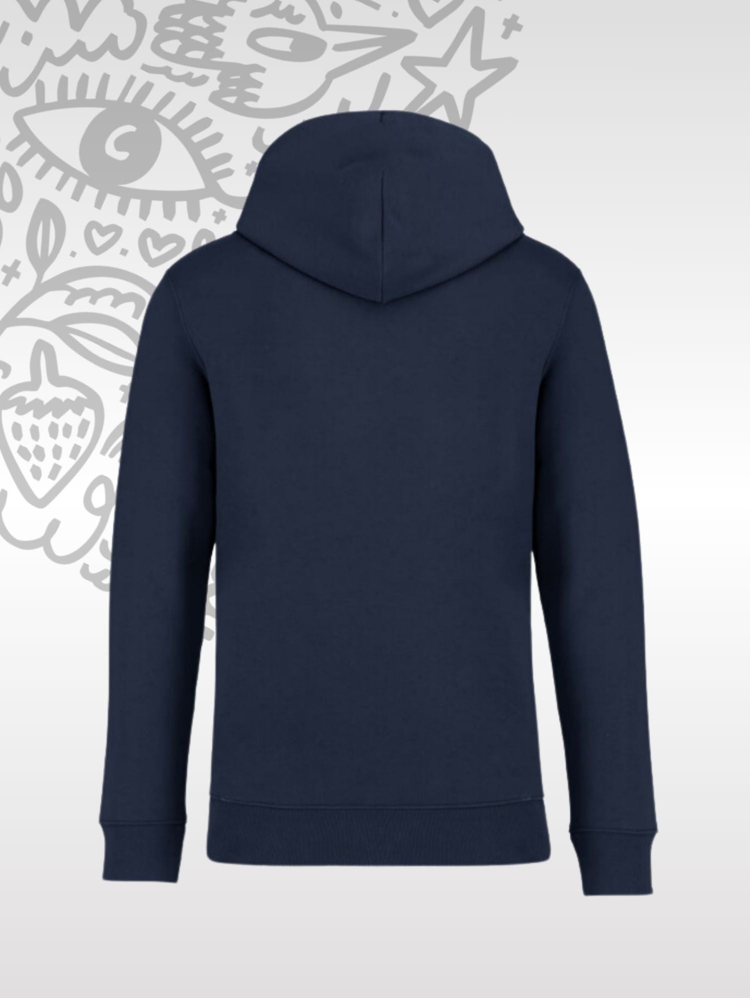 Navy Blue White Eye Hood