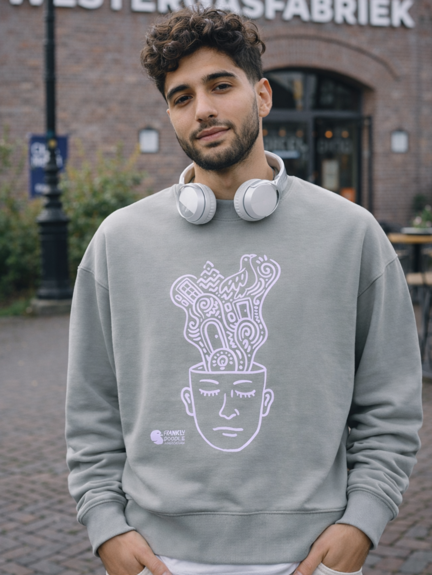 Sweat Thinking man doodle